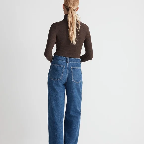 NWT Madewell Superwide-Leg High Waisted Button Fly Jeans Myler Wash - Picture 9 of 17